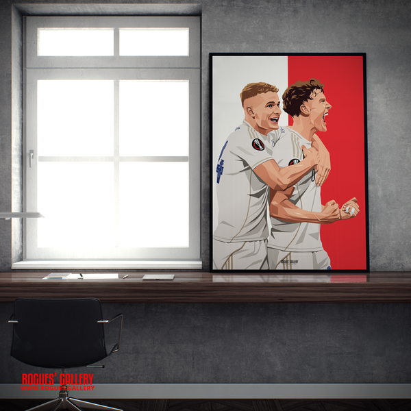 Zach Abbott Ryan Yates goal celebration A2 print Nottingham Forest Europa League