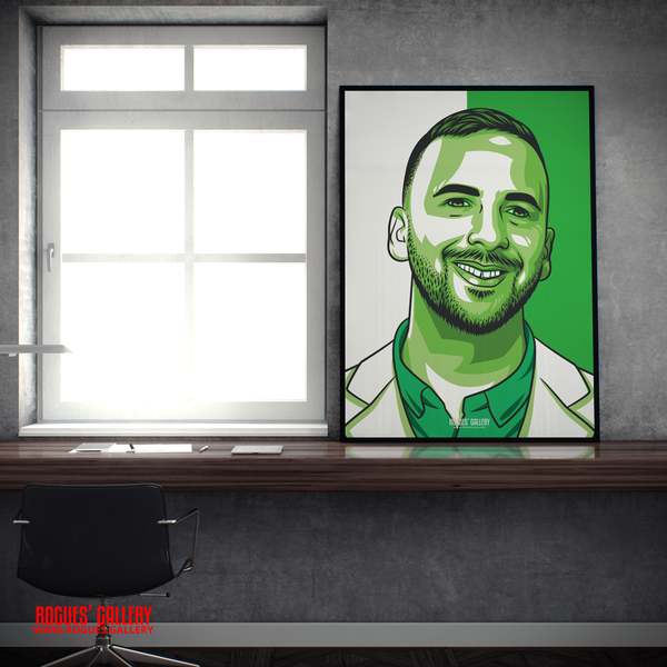 Zack Polanski Green Party leader modern portrait A2 print