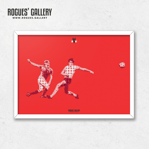 Colin Barrett Nottingham Forest European Cup Liverpool 1979 Goal minimal dots A3 print