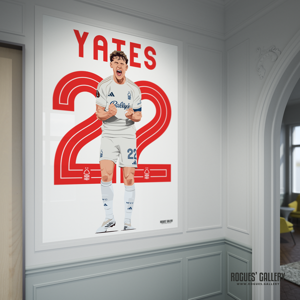 Ryan Yates Nottingham Forest framed picture captain goal celebration 22 City Ground