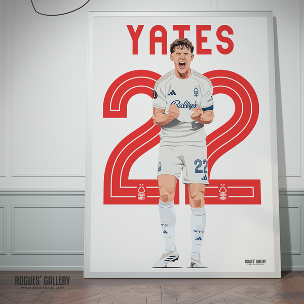 Ryan Yates Nottingham Forest captain goal celebration 22 A0 print City Ground