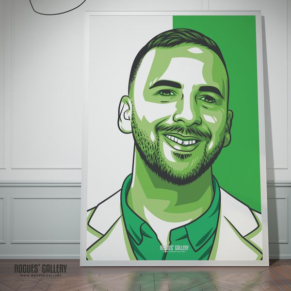 Zack Polanski Green Party leader modern portrait A0 print