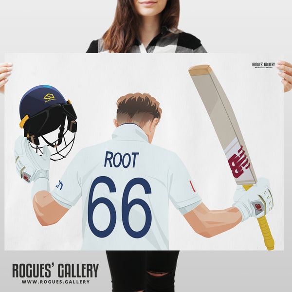 Root 66 - Joe Root - England Cricket Captain & Legend - Signed A3 Prints