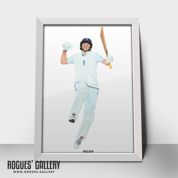 Celebrating Another Ton - Joe Root - England Cricket Captain & Legend - A0, A1, A2 or A3 Prints