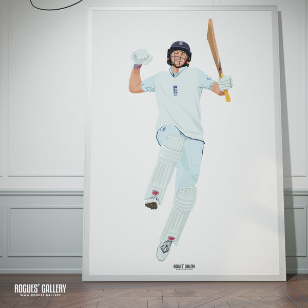 Celebrating Another Ton - Joe Root - England Cricket Captain & Legend - A0, A1, A2 or A3 Prints