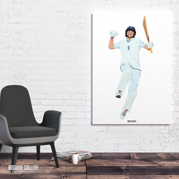 Celebrating Another Ton - Joe Root - England Cricket Captain & Legend - A0, A1, A2 or A3 Prints