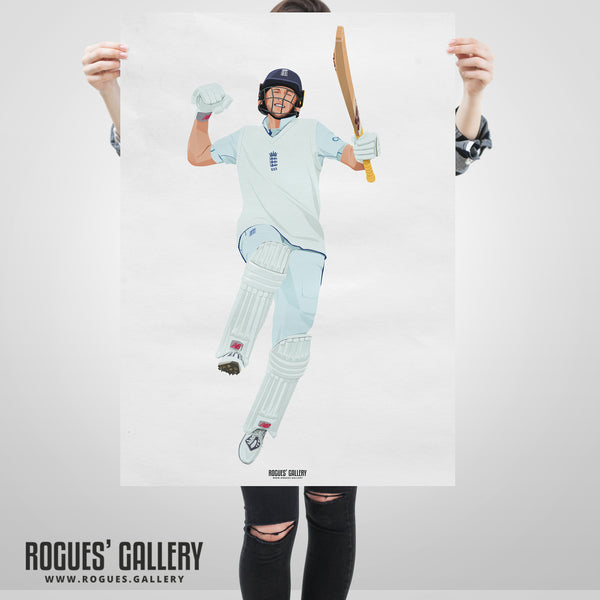Celebrating Another Ton - Joe Root - England Cricket Captain & Legend - A0, A1, A2 or A3 Prints