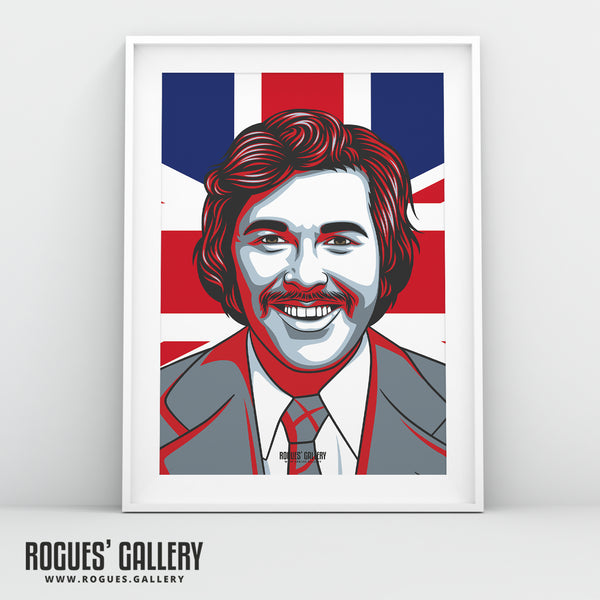Dickie Davies - Legendary Broadcaster - A3, A2, A1 & A0 Icon Prints