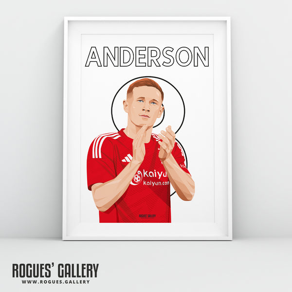 Elliot Anderson - Nottingham Forest - A0, A1, A2 or A3 Premier League Name & Number Prints