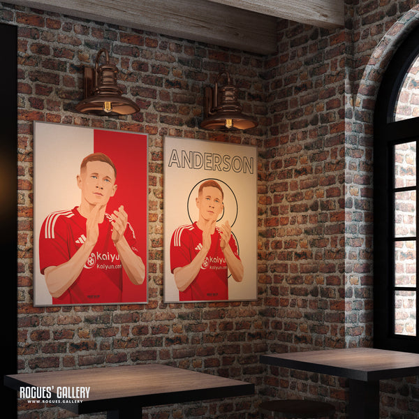 Elliot Anderson - Nottingham Forest - A0, A1, A2 or A3 Red & White Prints