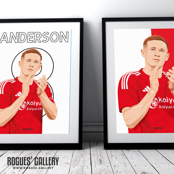 Elliot Anderson - Nottingham Forest - A0, A1, A2 or A3 Premier League Name & Number Prints