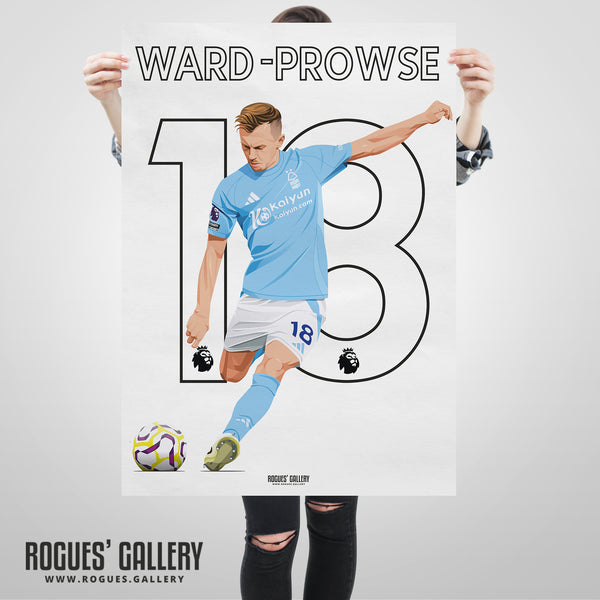 James Ward Prowse - Nottingham Forest - A0, A1, A2 or A3 Premier League Name & Number Prints