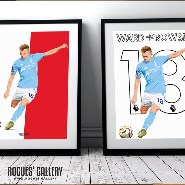 James Ward Prowse - Nottingham Forest - A0, A1, A2 or A3 Premier League Name & Number Prints
