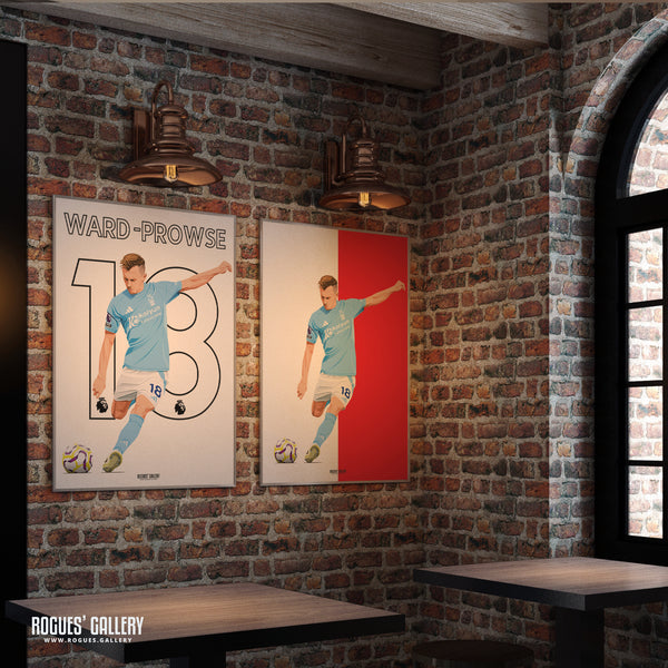 James Ward Prowse - Nottingham Forest - A0, A1, A2 or A3 Premier League Name & Number Prints