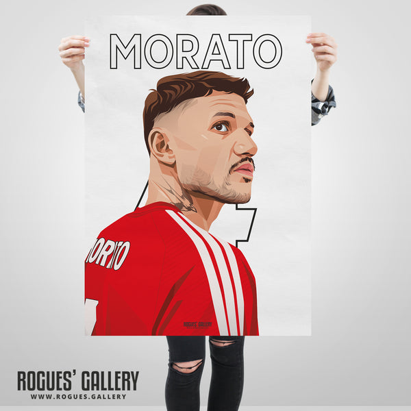 Morato - Nottingham Forest - Signed A3 Premier League Name & Number Prints