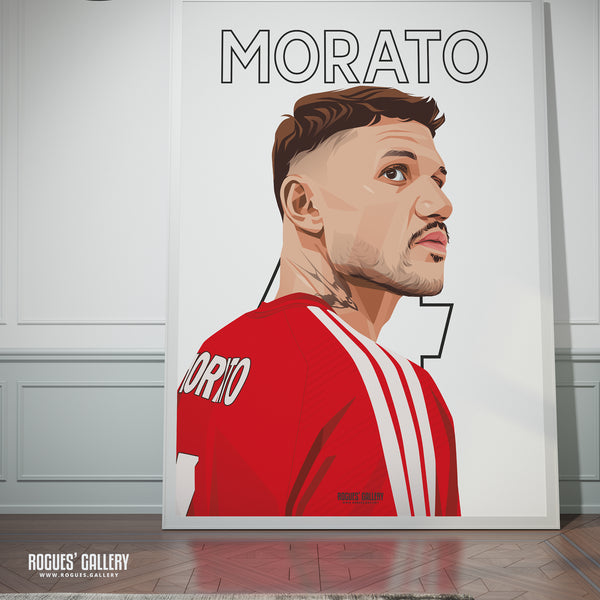 Morato - Nottingham Forest - Signed A3 Premier League Name & Number Prints
