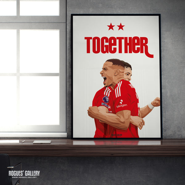 Together: Murrilo & Ramon Sosa - Nottingham Forest - A0, A1, A2 or A3 Prints