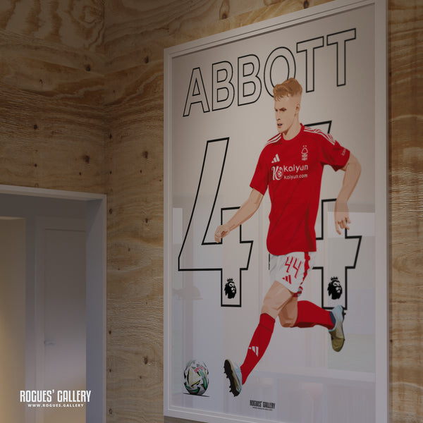 Zach Abbott - Nottingham Forest - A0, A1, A2 or A3 Premier League Name & Number Prints