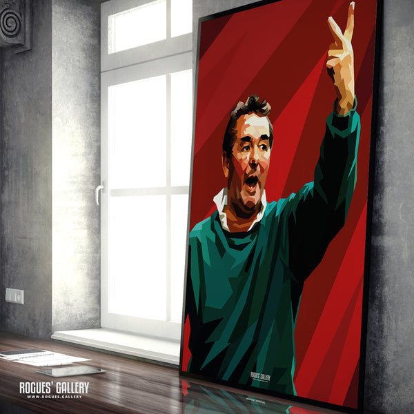 Sign of the times - Brian Clough - Nottingham Forest - A0, A1, A2 or A3 Prints