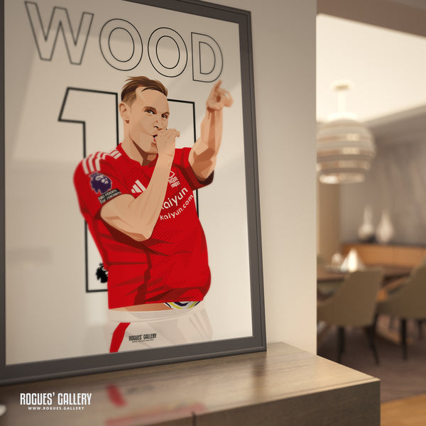 Chris Wood - Nottingham Forest - A0, A1, A2 or A3 Name & Number Prints