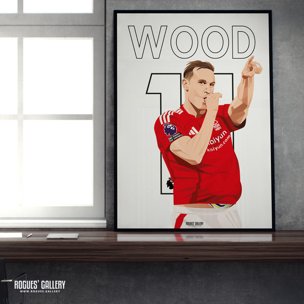 Chris Wood - Nottingham Forest - A0, A1, A2 or A3 Name & Number Prints