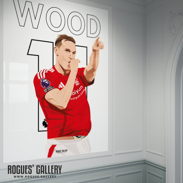 Chris Wood - Nottingham Forest - A0, A1, A2 or A3 Name & Number Prints