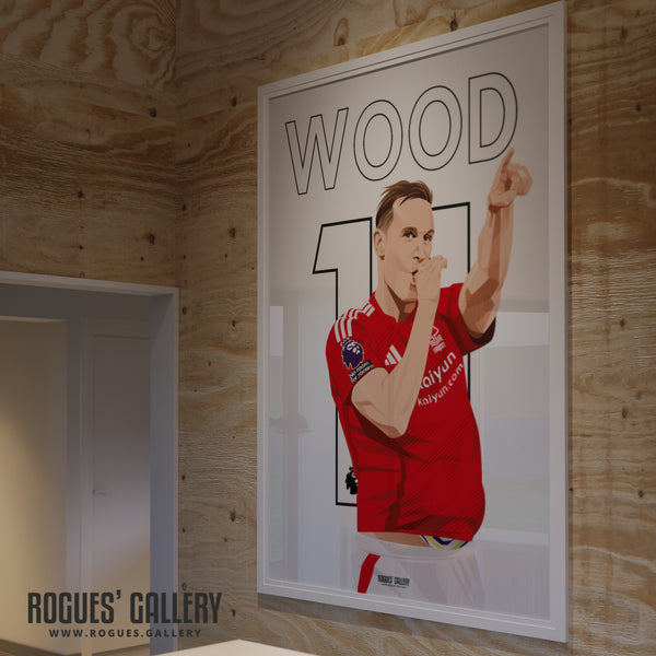 Chris Wood - Nottingham Forest - A0, A1, A2 or A3 Name & Number Prints