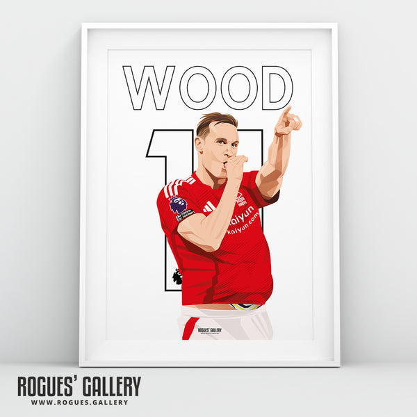 Chris Wood - Nottingham Forest - A0, A1, A2 or A3 Name & Number Prints