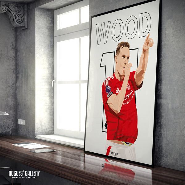 Chris Wood - Nottingham Forest - A0, A1, A2 or A3 Name & Number Prints