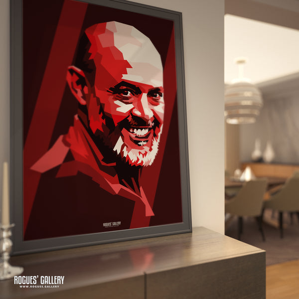 Nuno Espírito Santo - Nottingham Forest - Signed A3 Pop Art Prints (Red Version)