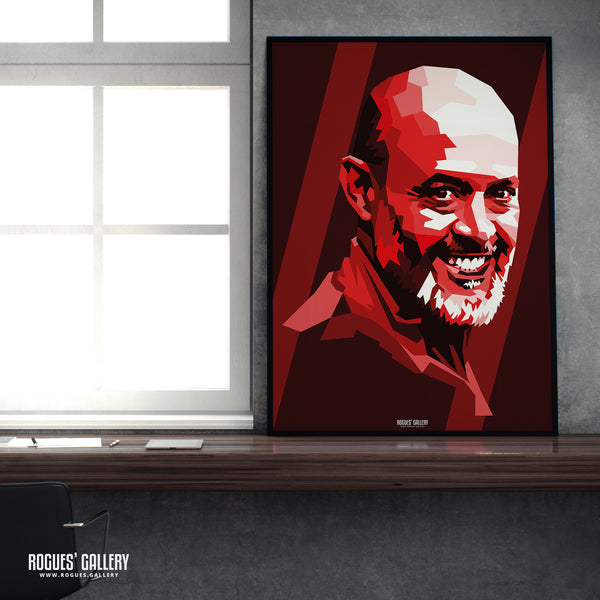 Nuno Espírito Santo - Nottingham Forest - Signed A3 Pop Art Prints (Red Version)
