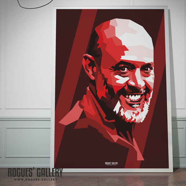 Nuno Espírito Santo - Nottingham Forest - Signed A3 Pop Art Prints (Red Version)