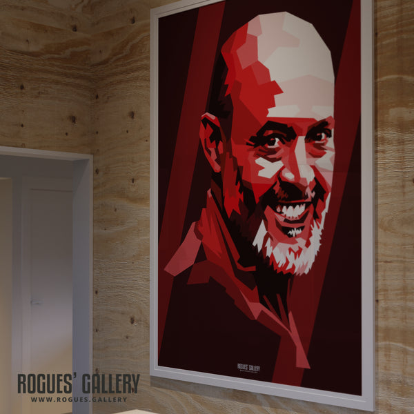 Nuno Espírito Santo - Nottingham Forest - A0, A1, A2 or A3 Pop Art Prints (Red Version)