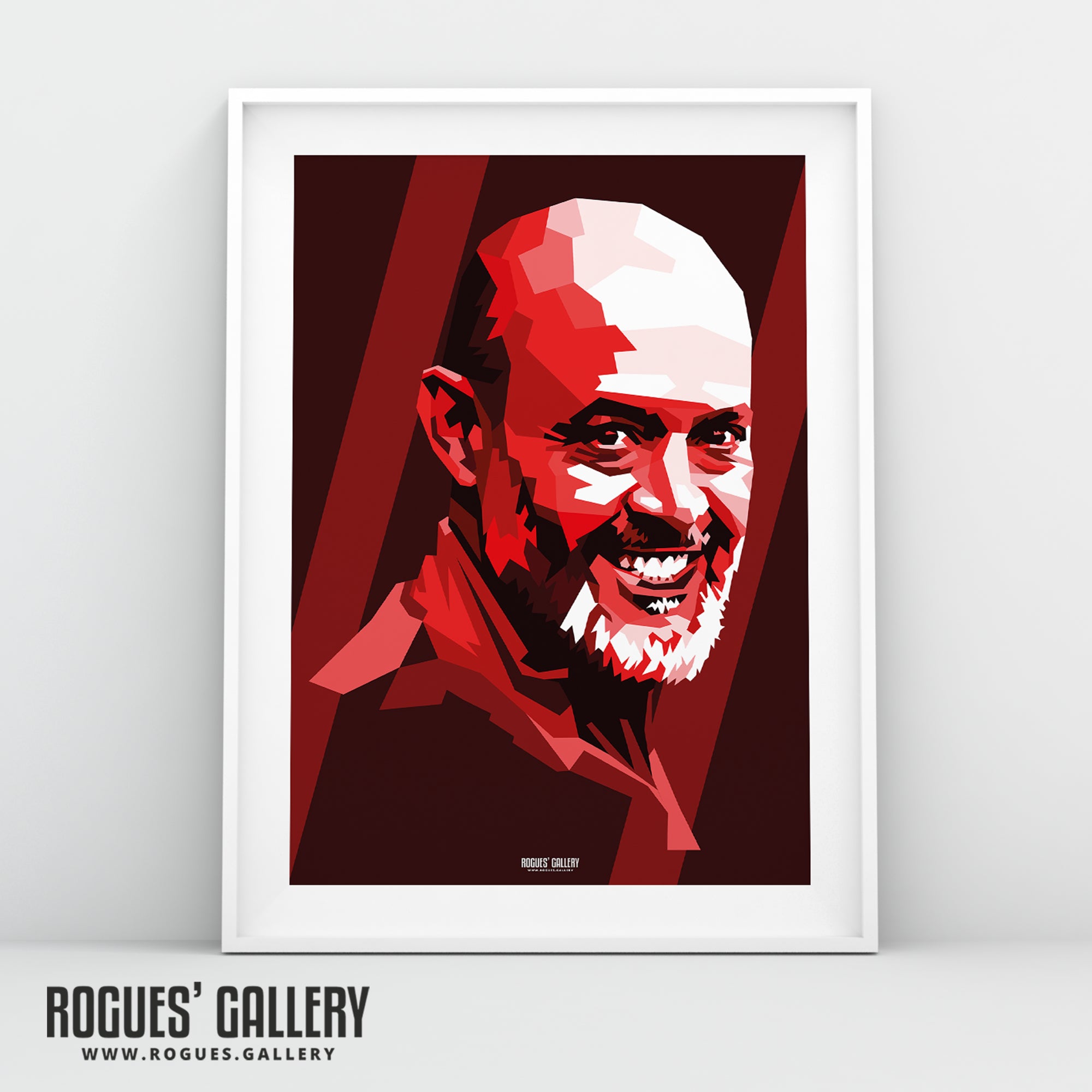Nuno Espírito Santo - Nottingham Forest - A0, A1, A2 or A3 Pop Art Prints (Red Version)