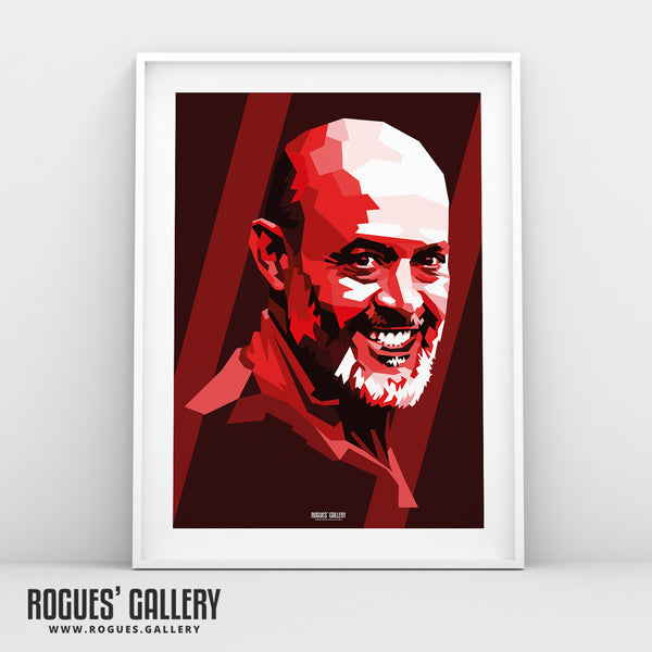 Nuno Espírito Santo - Nottingham Forest - A0, A1, A2 or A3 Pop Art Prints (Red Version)