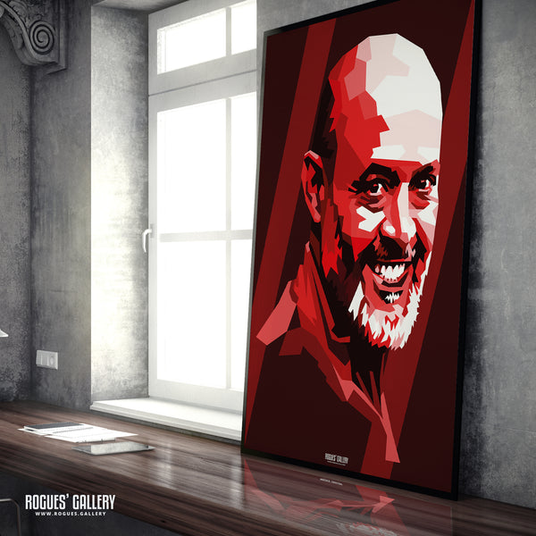 Nuno Espírito Santo - Nottingham Forest - Signed A3 Pop Art Prints (Red Version)