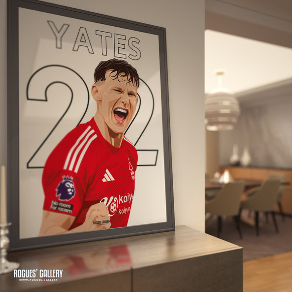 Ryan Yates - Nottingham Forest - A0, A1, A2 or A3 Name & Number Prints