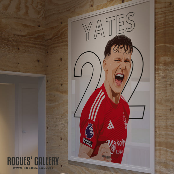 Ryan Yates - Nottingham Forest - A0, A1, A2 or A3 Name & Number Prints