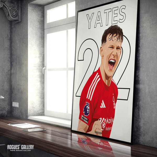 Ryan Yates - Nottingham Forest - A0, A1, A2 or A3 Name & Number Prints