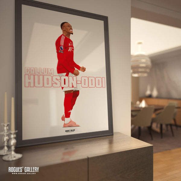 Callum Hudson-Odoi - Nottingham Forest - Signed A3 Name Prints