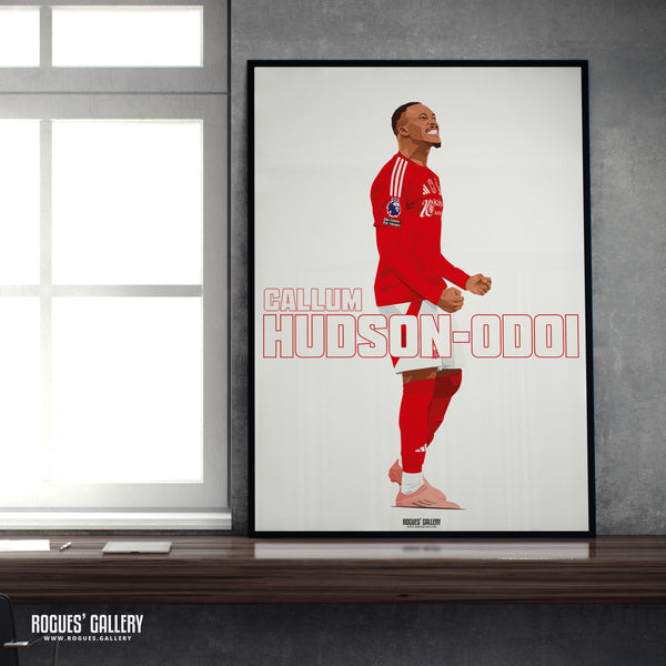 Callum Hudson-Odoi - Nottingham Forest - Signed A3 Name Prints