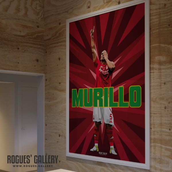 Murillo Celebrates - Nottingham Forest - A0, A1, A2 or A3 Prints