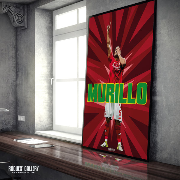 Murillo Celebrates - Nottingham Forest - A0, A1, A2 or A3 Prints