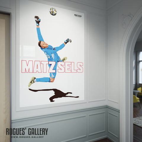 Matz Sels Saves - Nottingham Forest - A0, A1, A2 or A3 Name Prints