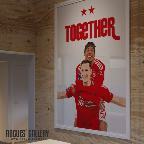 Together: Woody & Elanga - Nottingham Forest - A0, A1, A2 or A3 Prints