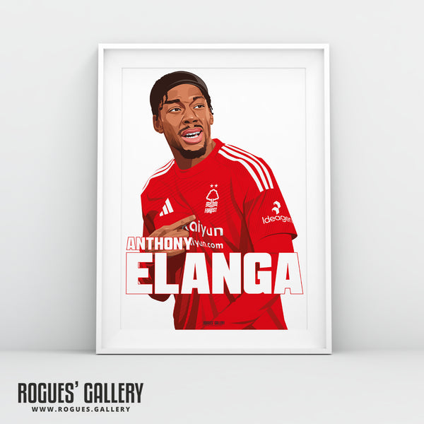 Anthony Elanga: Me Again - Nottingham Forest - A0, A1, A2 or A3 Prints