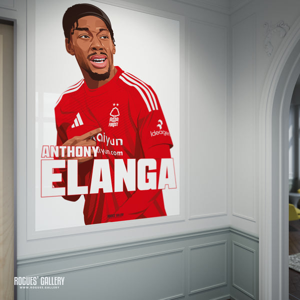 Anthony Elanga: Me Again - Nottingham Forest - A0, A1, A2 or A3 Prints