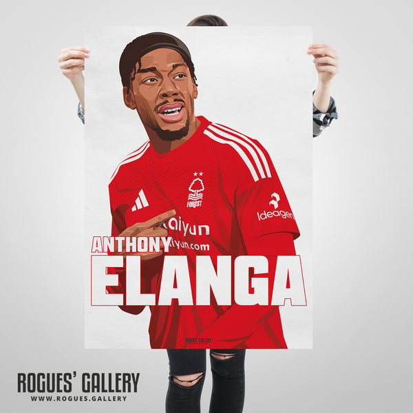 Anthony Elanga: Me Again - Nottingham Forest - A0, A1, A2 or A3 Prints