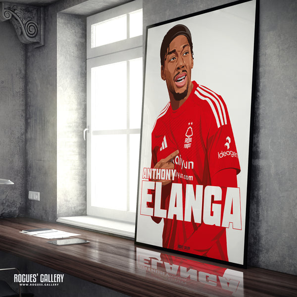 Anthony Elanga: Me Again - Nottingham Forest - A0, A1, A2 or A3 Prints