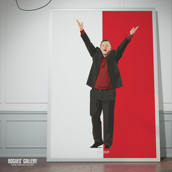 Billy Davies Celebrates - Former Nottingham Forest Manager - A0, A1, A2 or A3 Prints